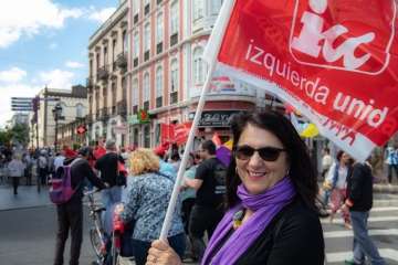 Telde en la manifestación por el Primero de Mayo en Canarias (Foto TA Y Orlando Mireles)